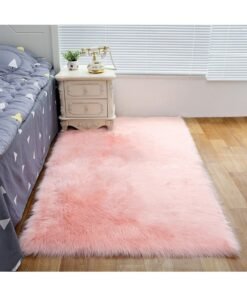 KLNAMAEAAN Modern Fluffy Long Pile Area Rug Non-Slip, Super Soft Decor Contemporary Carpet 120*200 Cm