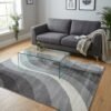 Noon East Carpet Rug Woven with Soft Texture |Prism Point Design  - Light Grey | Size - 160x230 cm - 5x7.5 ft | For Medium Sized Family room, Bedroom with queen beds, 4-6 seater Dinning area, Entry hallways & Foyers