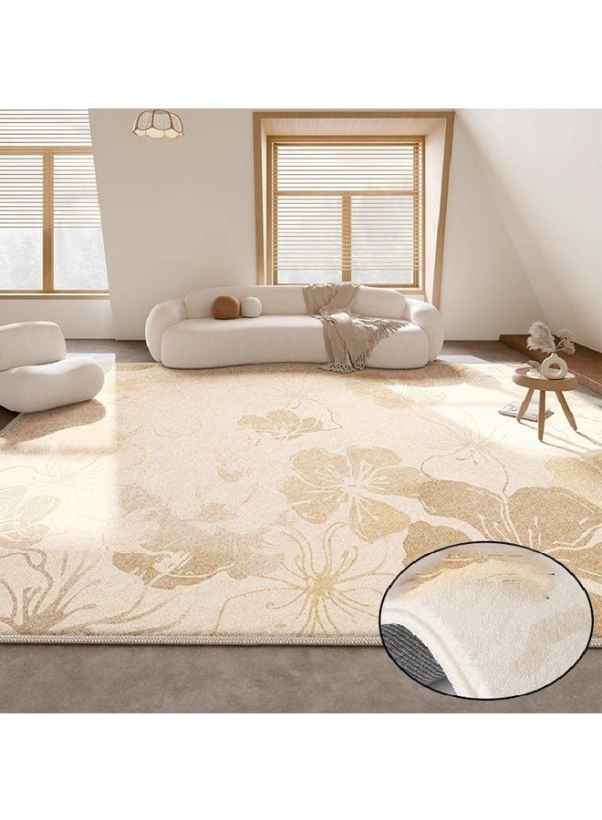 NKX Foldable, Machine Washable Floor Mat for Living Room, Bedroom, Bedside, Sofa, and Coffee Table Areas 180X200Cm