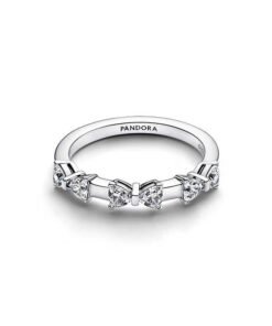 PANDORA Bow sterling silver ring with clear cubic zirconia