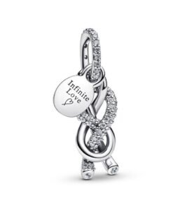 PANDORA Pavé Infinity Knot Dangle Charm