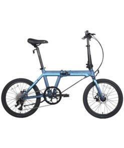 DAHON Mu D9 20" 9-Speed Folding Bike, Blue | Lightweight Aluminum Frame, V-Brakes