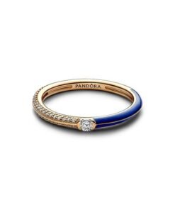 Pandora ME Pavé & Blue Dual Ring