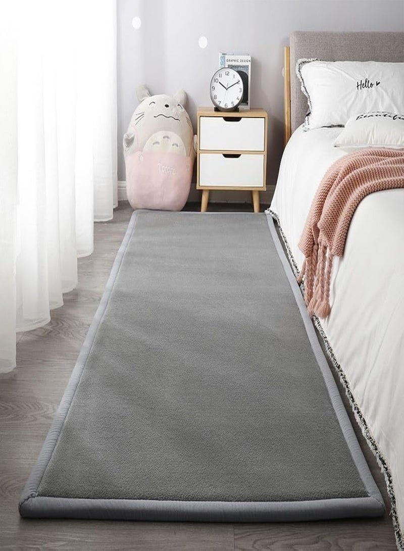 LIMOS Soft Area Rugs Bedroom carpets 2cm Thick Coral Velvet Washable Play Mat Anti Slip Fluffy Rug