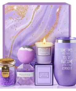DMG TECH Gifts for Women, Mom, Wife, Girlfriend, Sister, Her - Happy Birthday, Valentine's Day, Mothers Day Gifts - Lavender Spa Gift Basket Set