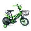 RALLY BICYCLE 12-Inch Kids Bike | 12-Inch Wheel Size | With Training Wheels | Ajustable Seat | With Water Bottle, Bell And Basket Chair Cover | Green Color