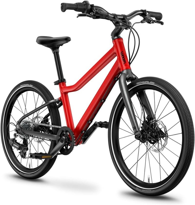 Woom EXPLORE 4 Kids' Mountain Bike - 20-Inch Wheels - All-Terrain Use - 7-Speed Shimano Gearing - Disc Brakes - Lightweight Frame - Ages 6-8