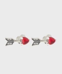PANDORA Heart Arrow Sterling Silver Stud Earrings