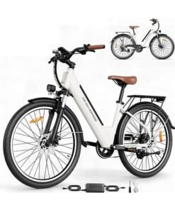 Windhorse F2 Electric Bike for Adults 350W Motor, 36V 13Ah Removable Battery, 40–80KM Range, 32KM/H Max Speed, Carbon Alloy Frame, 26" Tires, Shimano 7-Speed, Dual Disc Brakes, 3 Riding Modes