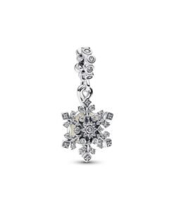 PANDORA Opalescent Snowflake Double Dangle Charm