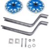 Bicycle Training Flash Wheels, Children's Bike Stabilizers Support Wheels Bike Steel Frame for 12 14 16 18 20 Inch Kids Riding Safety Equipment
