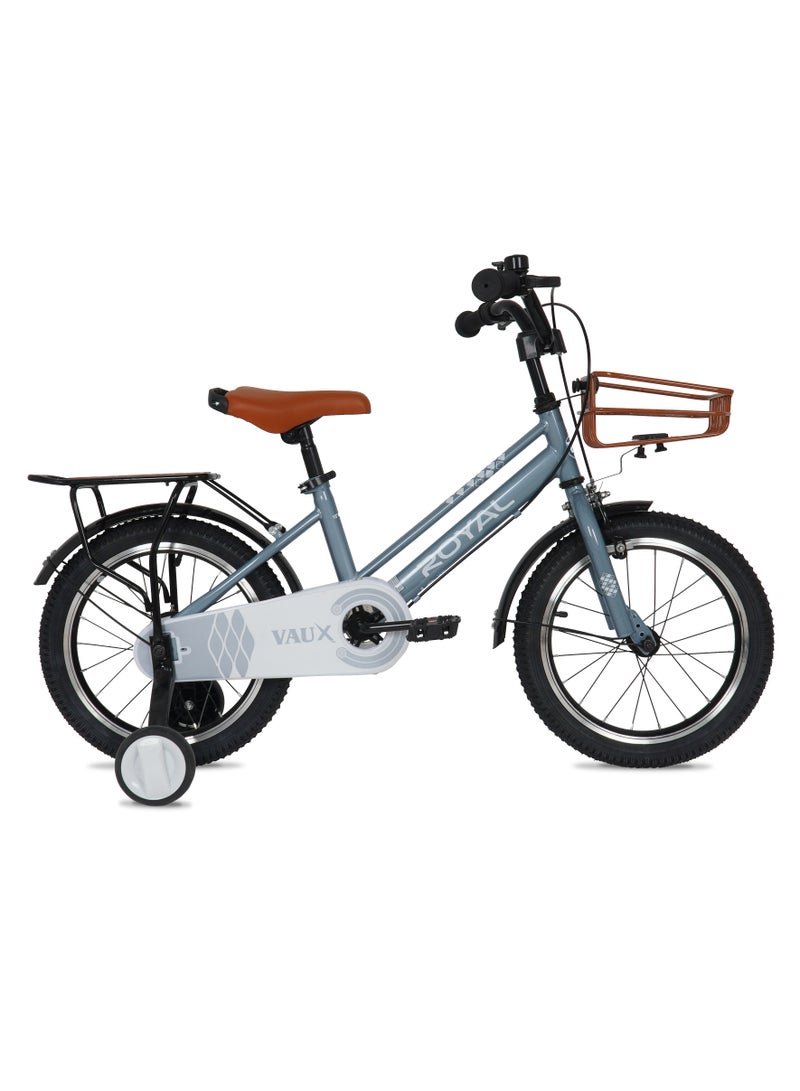 Vaux Royal Road Bike || 16 Inch || For Kids || Adjustable Seat || Silver
