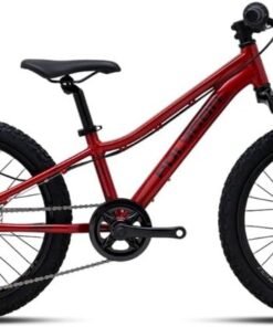 Polygon Relic 20 Kids Mountain Bike – 20" Wheels – Shimano 1x6 Speed – Mechanical Disc Brakes – AL6 Aluminum Frame – Red