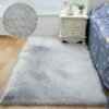NKX Modern Fluffy Long Pile Area Rug Non-Slip, Super Soft Decor Contemporary Carpet 90*120 Cm