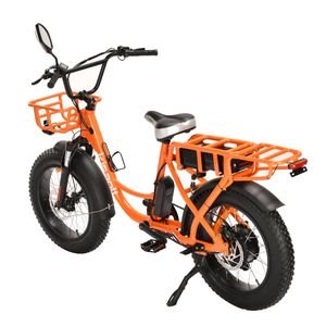 Factory 1000W/1200W Hydraulic All Terrain Long Range Fat Tyre Electric Cargo Bike