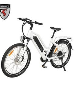 High Quality 26 Inch Fat Tire Electric Bicycle Full Suspension Mountain Electric Bike LED Front Light