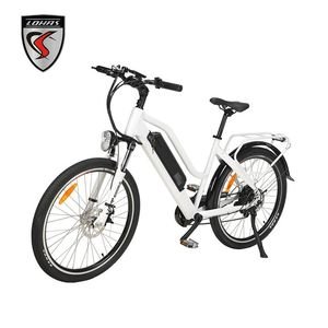 High Quality 26 Inch Fat Tire Electric Bicycle Full Suspension Mountain Electric Bike LED Front Light