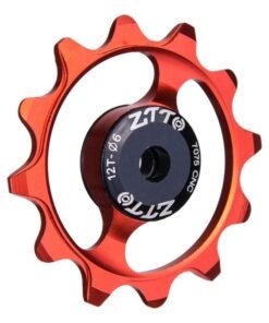 Bicycle Guide Wheel 12T Tooth Ceramic Bearing Mountain Road Vehicle Aluminum Alloy Rear Steering Wheel Bicycle Rear Derailleur Narrow Wide Ceramic Bearing 0.019kg