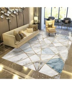 fashionhome Geometric Pattern Living Room Carpet Nylon Multicolour 120x160cm