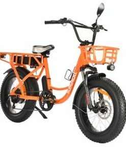 Step-Through 1200W Electric Bicycle with Luggage Rack and Fat Tires