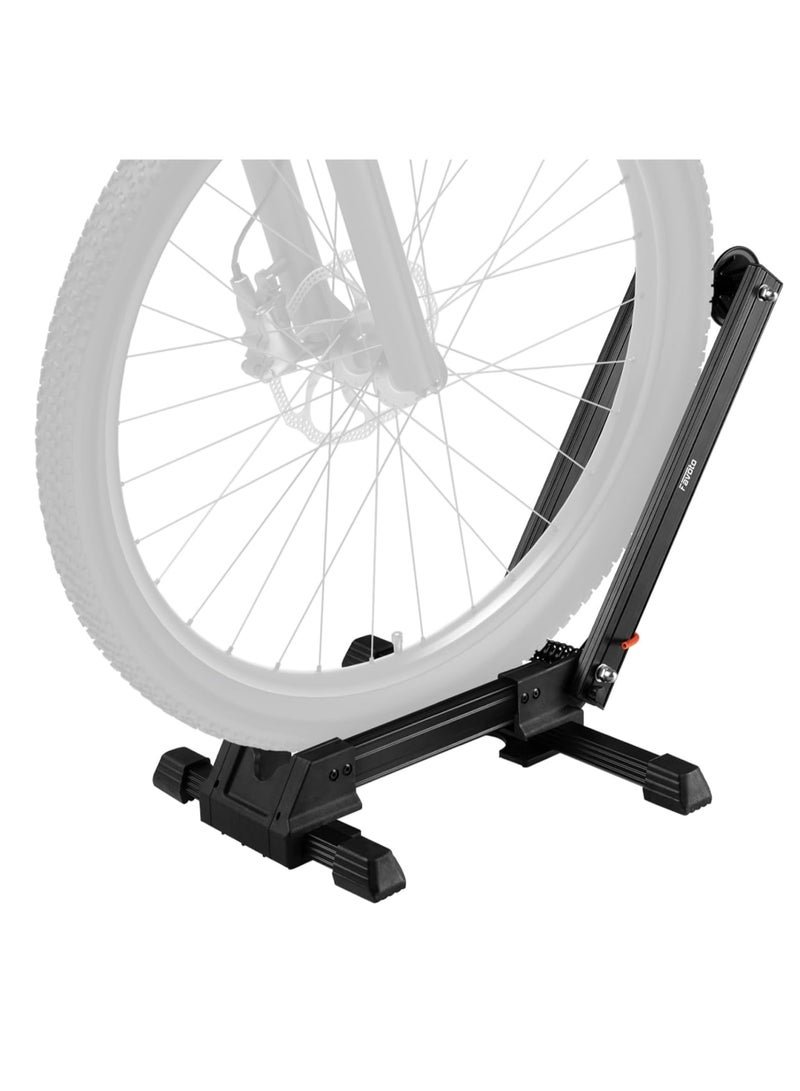 Zikra Folding Bike Stand Floor, Bicycle Floor Parking Rack Stand, Mountain & Road Bicycles Indoor Outdoor Garage Storage, Bicycle Parking Rack Foldable, Fit 20”-29” Bikes