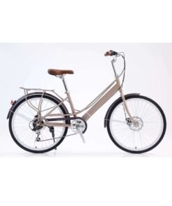 GT-Wheel Lady Bike 24 Inch Retro Urban Bicycle Women Step-Through 7 Speed Commuter