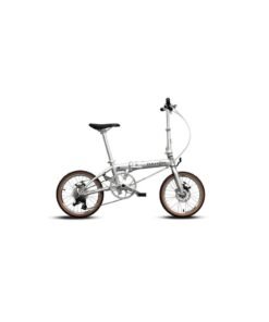 Dahon K9 16" Silver Folding Bike | 9-Speed Shimano Gear, Lightweight Dalloy Aluminum Frame | 16 inch