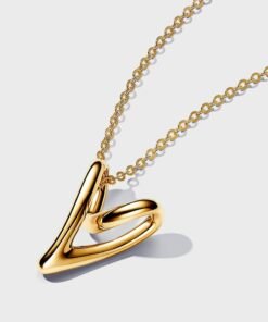 PANDORA Heart Gold Plated Pendant Necklace