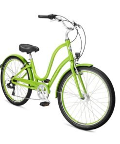 Electra Bicycle Company Electra Townie Original 7D EQ Women's Cruiser Bike, Step Thru Frame, Kiwi Green, 7-Speed Gears, Equipped