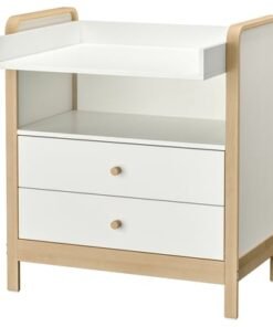 Changing table/chest of drawers, birch/white