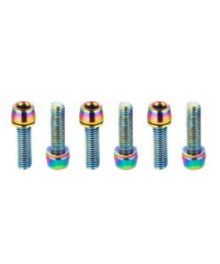 Bicycle Stem Screw Bolt with Spacer M5 X 18mm Titanium Alloy Bike Steering Handlebar Part for MTB Bicycle Stem Titanium Bolts