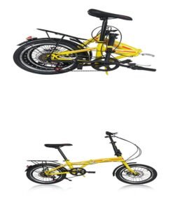 Vego Folding Bike || 16 Inch Wheel Size || 6 Speed|| Kids Unisex || Adjustable Seat || Yellow
