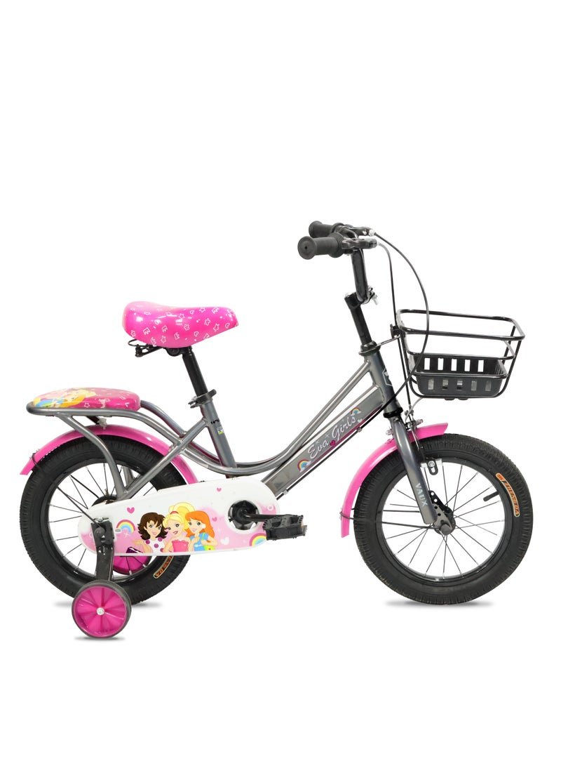 Vaux Eva Road Bike || 16 Inch Wheel Size || For Kids || Adjustable Seat || Silver
