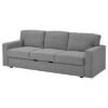 3-seat sofa-bed, Tibbleby beige/grey