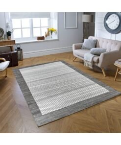 Handpicked Furniture Neutral Grey Rug, Ultra Soft Area Carpets For Bed Room, Living Room, And Dining Room, Anti Slip Floor Carpets, Easy To Clean, Made In Turkey, Rectangle