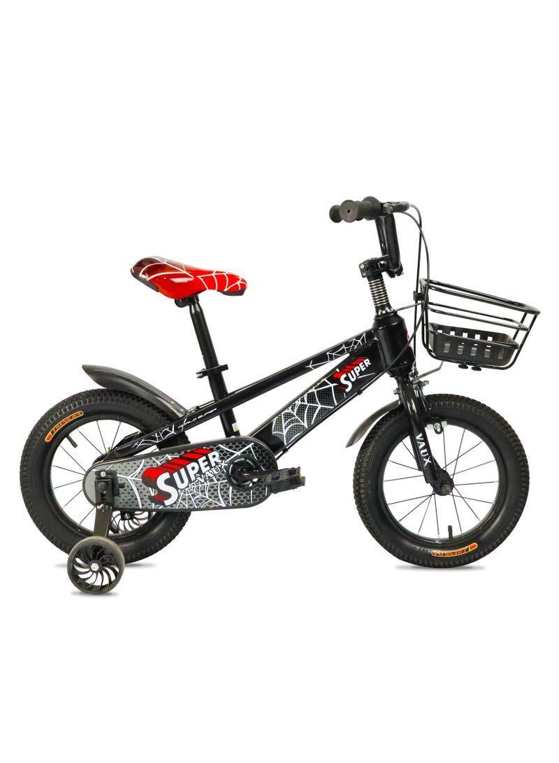 Vaux Super Road Bike || 16 Inch Wheel Size || For Kids || Adjustable Seat || Black