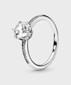 PANDORA Clear Sparkling Crown Solitaire Ring