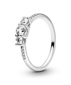 PANDORA Clear Three-Stone Ring