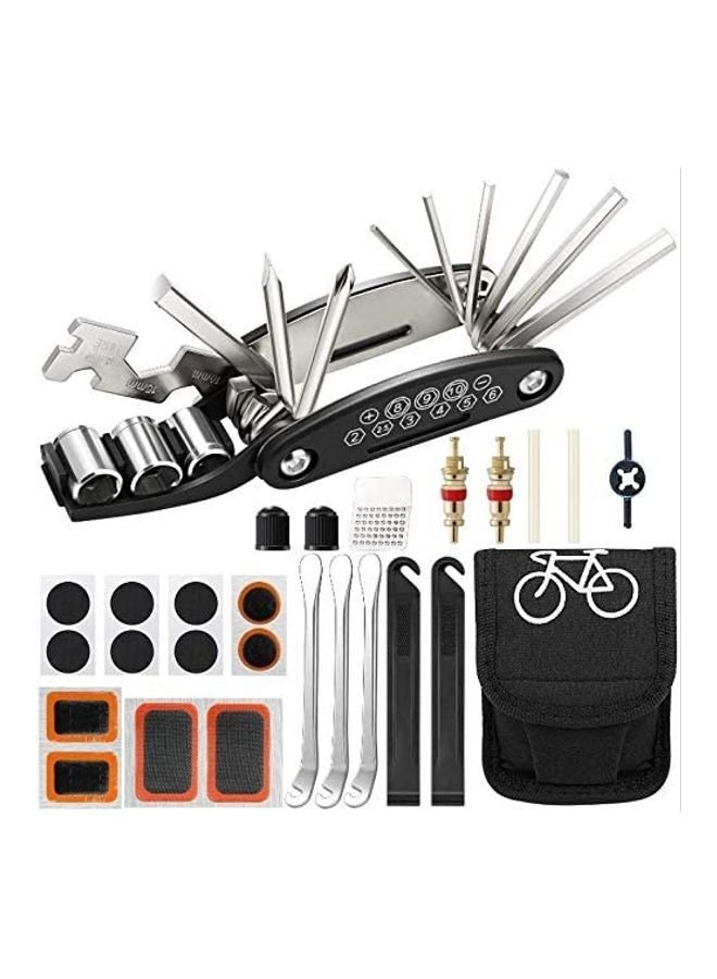16 In 1 Multi-Functional Bicycle Repair Kit Set With Saddle Bag