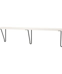 Wall shelf, black/white, 120x20 cm