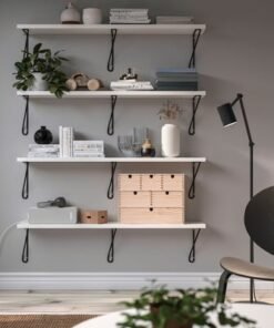 Alternative view of Wall shelf, black/white, 120x20 cm