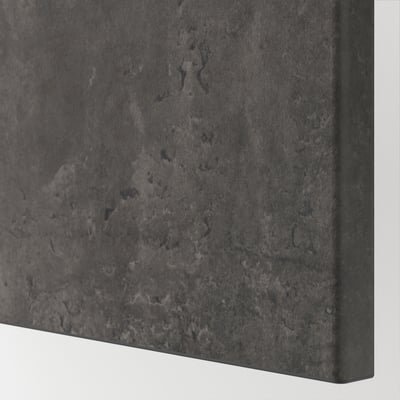 Wall-mounted cabinet combination, black-brown Kallviken/dark grey concrete effect, 120x42x64 cm - Image 2