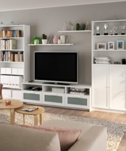 Alternative view of TV storage combination, white, 340x41x202 cm
