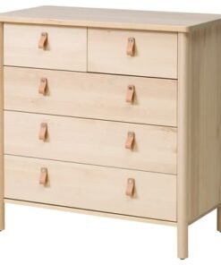 Chest of 5 drawers, birch, 90x47x90 cm