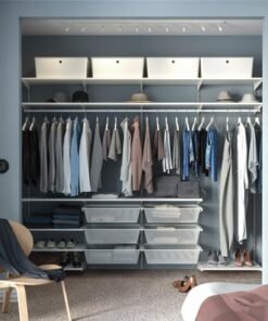 Alternative view of Wardrobe combination, white, 245x40x201 cm