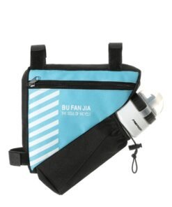 Dark Horse Bike Triangle Frame Bag with Water Bottle Holder, Waterproof Top Tube Bag for Bicycles, Bike Frame Storage Bag for Phone, Wallet, Keys, Tools, Use for Road Bike MTB Bike Accessories
