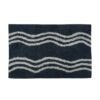 Ambrosia Wavy Tufted Cotton Bathmat with anti skid spray backing – 50 x 80 cm Navy Blue