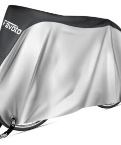 Favoto Bike Cover Waterproof Outdoor - Bicycle Cover Thicken Oxford Windproof Snow Rustproof with Lock Hole Storage Bag for Mountain Road City Beach Cruiser Bike, Silver