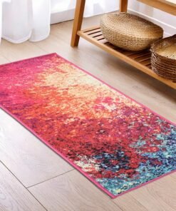 Status Contract Multi Printed Vintage Persian Carpet Rug Runner for Bedroom/Living Area/Home with Anti Slip Backing, 57 X 140 Cm