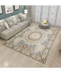 LINGWEI Vintage Area Rug 200x300cm Low Pile Non-Slip Floor Carpet Large Washable Indoor Rug